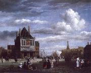 Jacob van Ruisdael The Dam with the weigh house at Amsterdam oil
